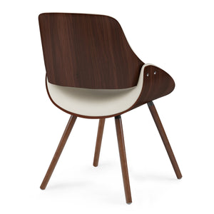 English Elm Malden Bentwood Dining Chair - Stylish Cream Upholstered Accent Chair For Modern Spaces B136P158901