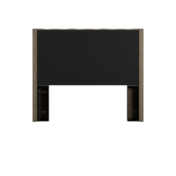 Homelegance By Top-Line Vaughn Faux Leather Crystal Tufted Headboard Silver Faux Leather