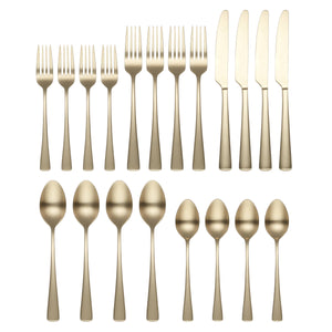 Lenox Cambridge Cerys Champagne Satin 20-Piece Flatware Set NO COLOR METAL 512020CKW12R