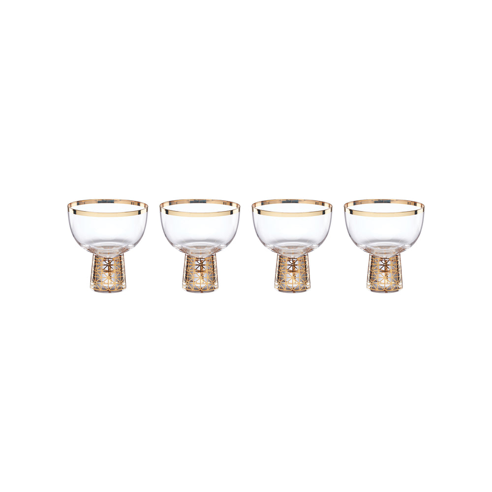 Lenox Tuscany Classics Gold Frost Coupes, Set of 4 Clear, NO COLOR GLASS,CRYSTAL 897410
