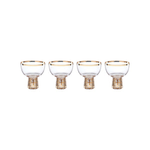Lenox Tuscany Classics Gold Frost Coupes, Set of 4 Clear, NO COLOR GLASS,CRYSTAL 897410
