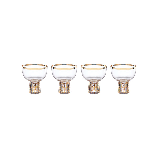 Lenox Tuscany Classics Gold Frost Coupes, Set of 4 Clear, NO COLOR GLASS,CRYSTAL 897410
