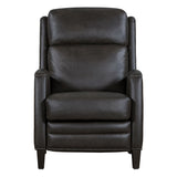 Parker House Vermont - Slate Noire Manual Pushback Recliner Gray Top Grain Leather With Match (X) Mvmt#812-slno