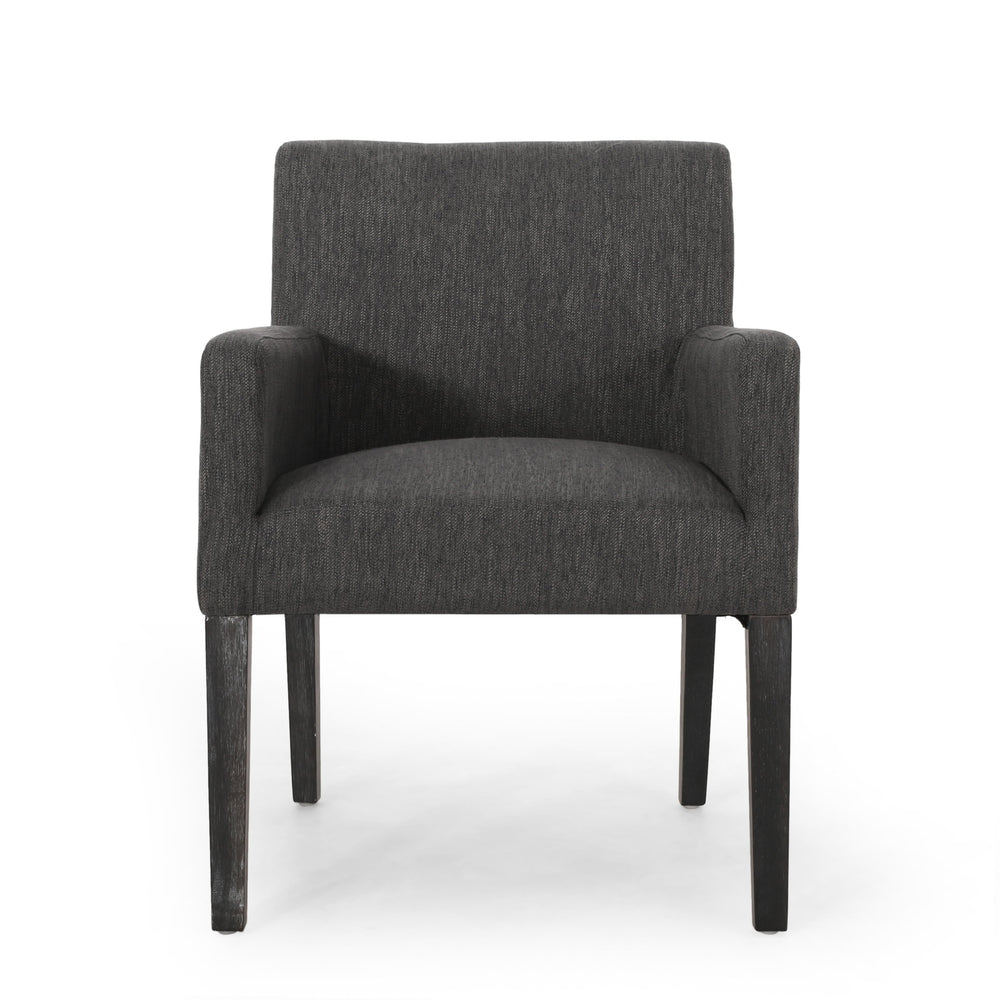 English Elm Arm Chair Upholstered Track Arm Contemporary Accent Seat for Living Room Reading Nook 69409.00CHAR