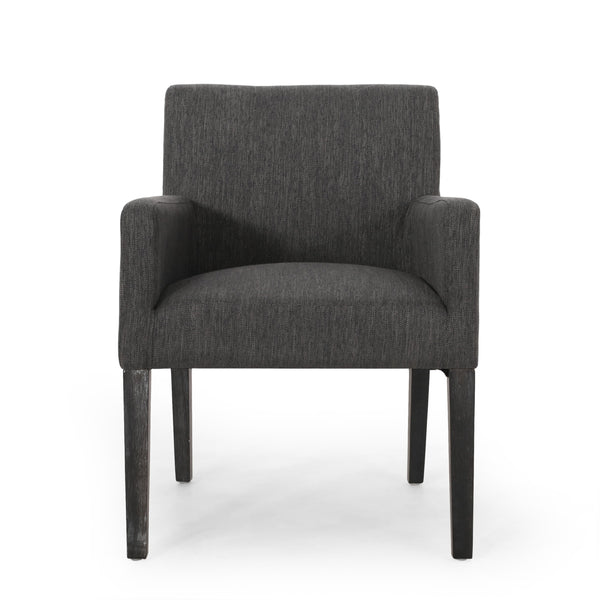 English Elm Arm Chair Upholstered Track Arm Contemporary Accent Seat for Living Room Reading Nook 69409.00CHAR
