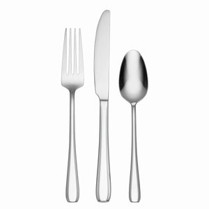 Lenox Oneida Waverly 12 Piece Everyday Flatware Set Metallic, STAINLESS METAL 895273