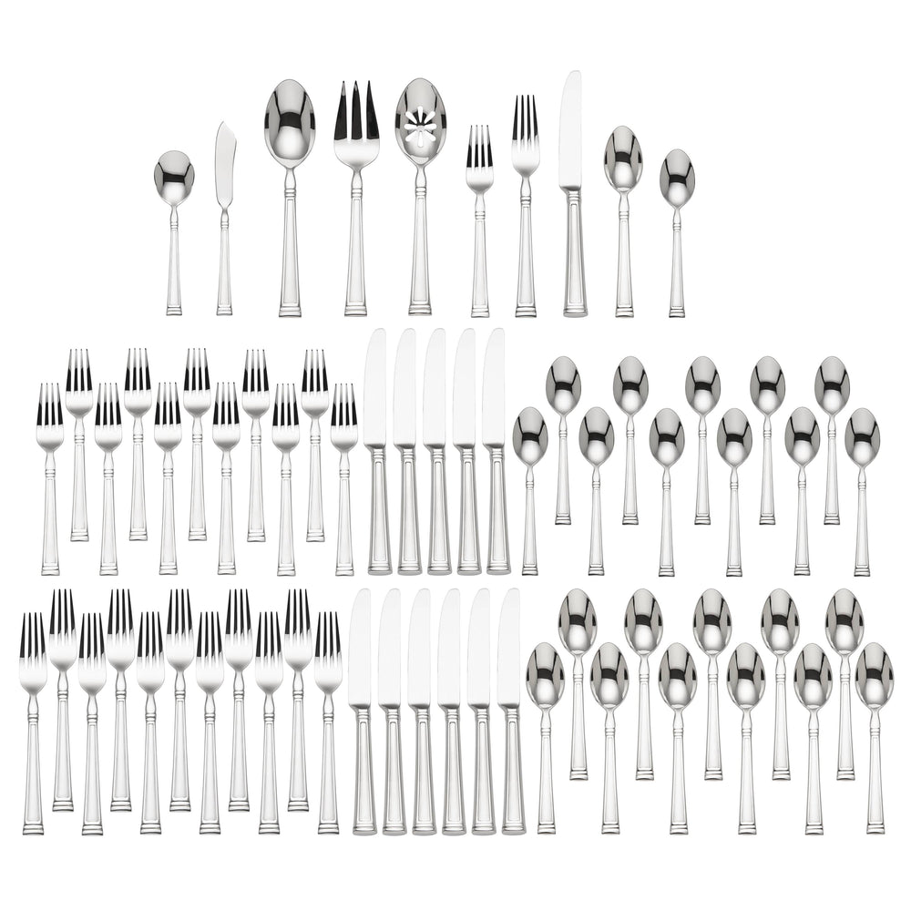 Lenox Esquire 65-Piece Flatware Set Metallic, STAINLESS METAL 815485