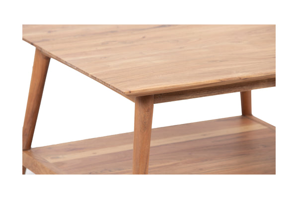 Porter Designs Porter Portola Square Coffee Table - Elegant Solid Acacia Wood Design With Flared Legs For Modern Homes Natural Wood 05-108-02-5013n