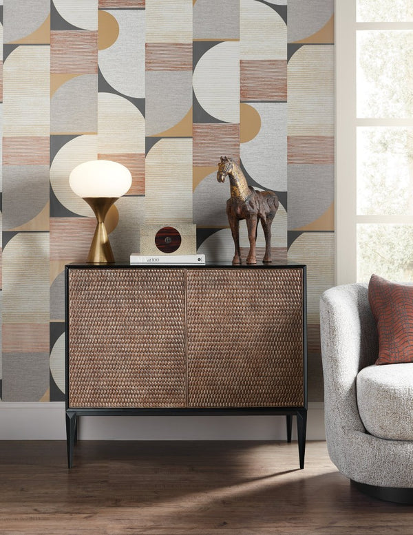 Hooker Furniture Melange Melange Boucle Accent Chest With Carved Basketweave Doors, Soft-Close, Wire Mgmt (42.5" W) 628-50204-99