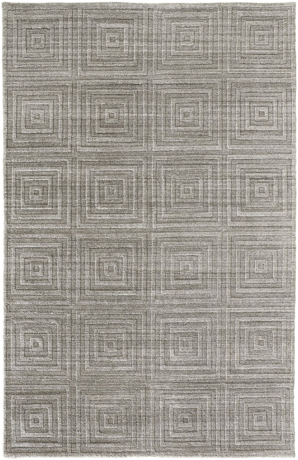 Feizy Rugs Red8670f Redford Handwoven Geometric Rug Collection - Stylish, Durable, And Artisan Crafted For Modern Homes Gray,Silver Viscose,Wool Red8670fbgegryc50