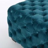 Christopher Knight Home® - Noble House - Jaymee Modern Glam Button Tufted Velvet Ottoman