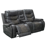 Parker House Parker Living Outlaw - Stallion Power Reclining Console Loveseat Stallion 80% Polyester, 20% PU (W) MOUT#822CPH-STA