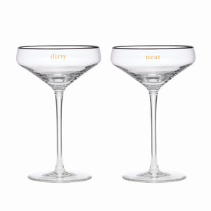 Lenox Kate Spade Cheers To Us Dirty & Neat Martini Glasses, Set of 2 Clear, NO COLOR GLASS,CRYSTAL 895186