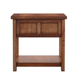 Homelegance By Top-Line Niccolo 24" Tall End Table with Storage Brown Wood