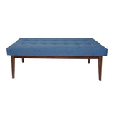 Christopher Knight Home® - Noble House - Flavel Mid Century Tufted Blue Fabric Ottoman