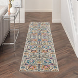 Nourison Passion PSN01 Machine Made Power-loomed No Border Indoor Only Bohemian Transitional Rug Ivory,Multi, Ivory Multicolor 100% Polypropylene 99446809094