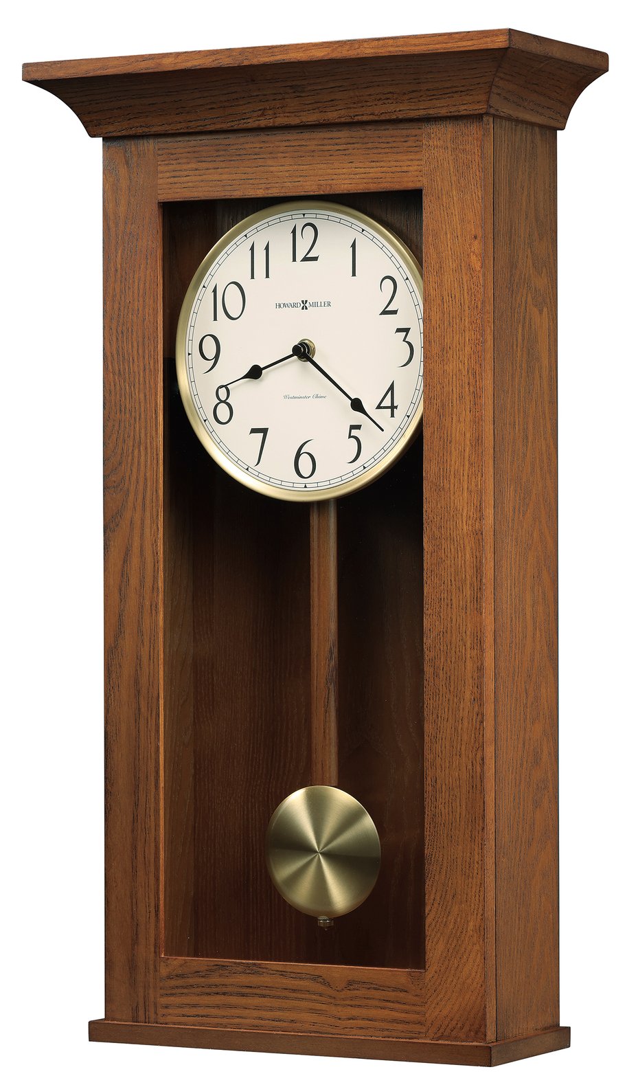 Hekman Furniture 625759 Elegant Oak Yorkshire Wall Clock With Westminster Chimes And Contemporary Design Elements Yorkshire Oak Allegheny Wall Clock 625759