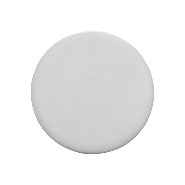 Bernhardt Bernhardt Nautilus-Inspired Outdoor Accent Table — White Stonecast, Weather-Resistant 15" Side Stand X03129