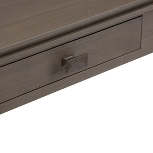 English Elm Artisan Console Sofa Table - Rustic Farmhouse Grey Design With Drawers For Entryway & Living Room B136P158696