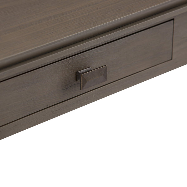 English Elm Artisan Console Sofa Table - Rustic Farmhouse Grey Design With Drawers For Entryway & Living Room B136P158696