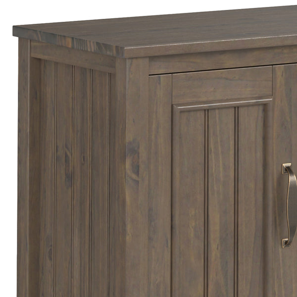 English Elm Lev 72" TV Media Stand Smoky Brown - Solid Wood, Cord Management, Large Storage for TVs up to 80" B136P158820