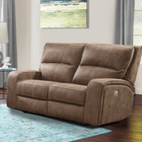 Parker House Polaris - Kahlua Power Reclining Sofa And Loveseat Brown 100% Polyester (W) Mpol-32ph-ka