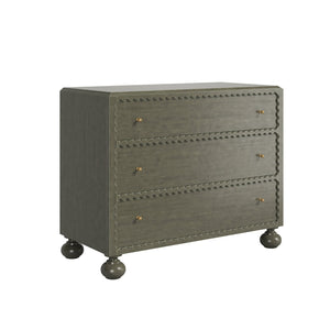 A.R.T. Furniture Harbor Accent Chest in Weathered Sage Green - Rustic Charm with Scalloped Trim & Three Drawers 338397-2718