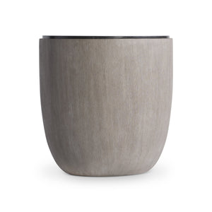 Bernhardt Bernhardt Croft Side Table — 1970S-Inspired Drum Form, Forry Wood-Grain Resin Base With Bluestone Top, Compact Sculptural Accent 338128