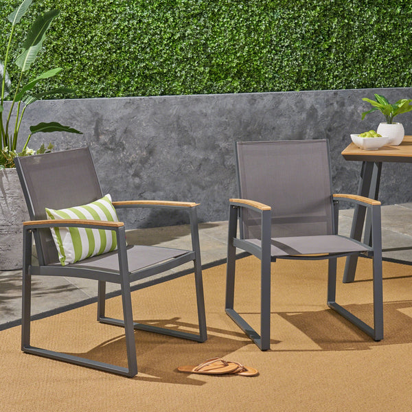 English Elm Christopher Knight Home® - Glasgow Outdoor Dining Set - Stylish Grey Table & 6 Comfortable Chairs For Year-Round Entertaining 62759.00GGRY-6_62757.00GRY