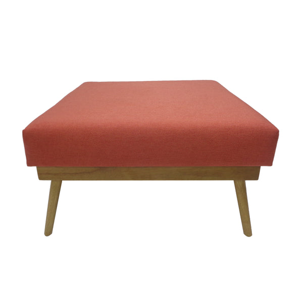English Elm Christopher Knight Home® - 33" Coral Square Ottoman Coffee Table with Plush Upholstery & Rubberwood Legs — Mid-Century Comfort Hub 61148.00CRL