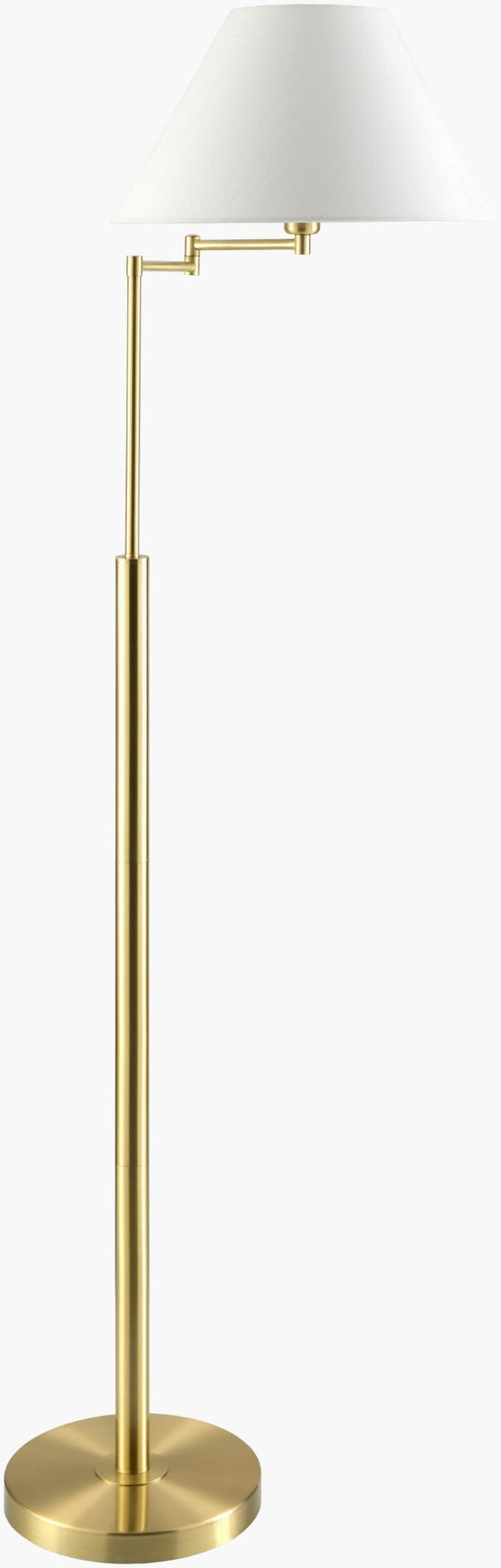 Livabliss Zeke Tall Iron Arc Floor Lamp with Linen Shade for Living Room Reading Corners ZEK-001