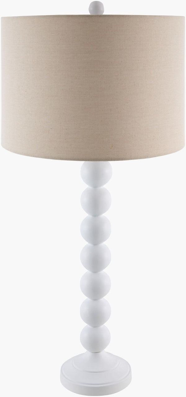 Livabliss Zelda Hand-painted Metal Base Table Lamp with Linen Shade for Bedroom or Entryway ZEL-004