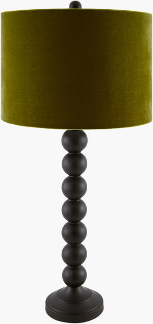 Livabliss Zelda Hand-painted Metal Table Lamp with Linen Shade for Bedroom or Console ZEL-009