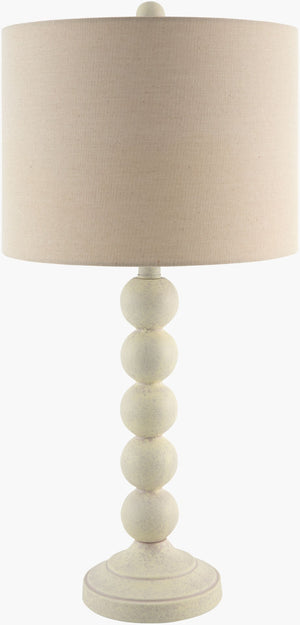 Livabliss Zelda Hand-painted Metal Base Table Lamp with Linen Shade for Bedside Accent Styling ZEL-010