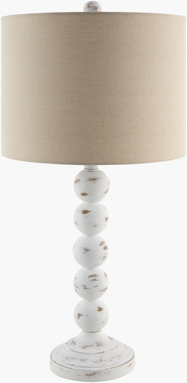 Livabliss Zelda Hand-painted Metal Base Table Lamp with Linen Shade for Bedroom or Living Room ZEL-011