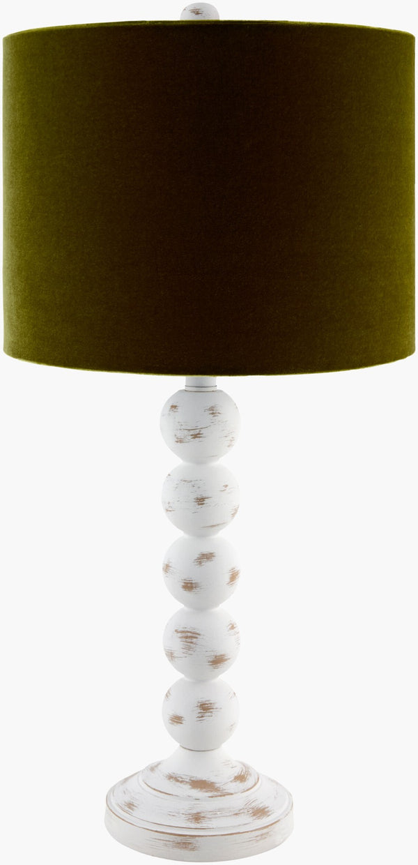 Livabliss Zelda Hand-painted Traditional Accent Lamp with Linen Shade for Bedroom or Living Room ZEL-015