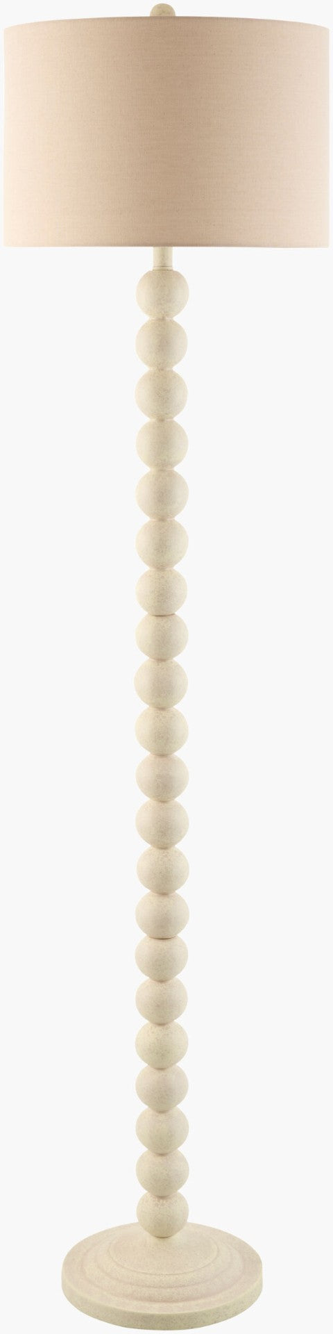 Livabliss Zelda Hand-painted Floor Lamp with Linen Felt Shade for Living Room Ambiance ZEL-021