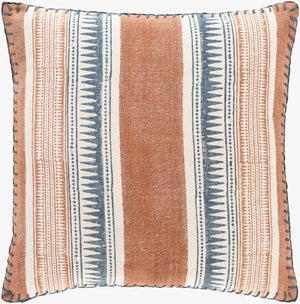 Surya Zendaya 18" Accent Pillow Cover - Soft Cotton, Global Style, Woven Texture For Chic Home Decor Dark Blue Cotton,Cotton Zen002-2020p