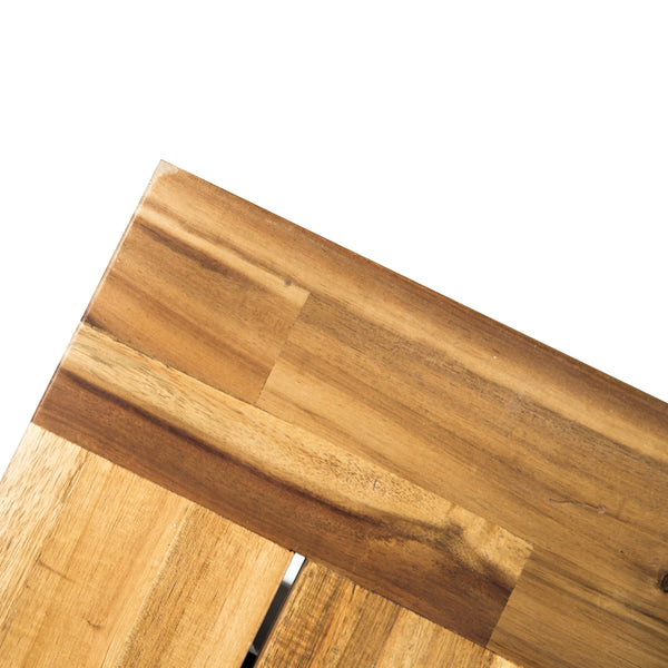 English Elm Catriona Solid Acacia Outdoor Bench Slatted Hardwood Patio Garden Seating 57240.00
