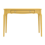 Homelegance By Top-Line Ryleigh 1-Drawer Wood Writing Desk Yellow Rubberwood