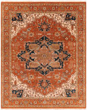 Surya Zeus 10' X 14' Luxurious Handmade Wool Rug - Classic Style, Durable Comfort, Perfect For Any Room! Rust Nz Wool Zeu7805-7999
