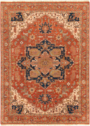 Surya Zeus 10' X 14' Luxurious Handmade Wool Rug - Classic Style, Durable Comfort, Perfect For Any Room! Rust Nz Wool Zeu7805-811