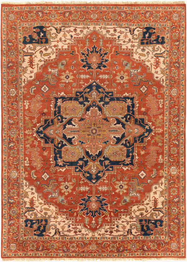 Surya Zeus 10' X 14' Luxurious Handmade Wool Rug - Classic Style, Durable Comfort, Perfect For Any Room! Rust Nz Wool Zeu7805-811