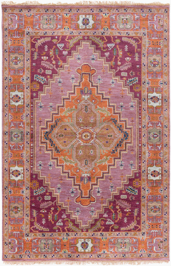 Surya Zeus 10' X 14' Luxurious Handmade Wool Rug - Classic Style, Durable Comfort, Perfect For Any Room! Plum Nz Wool Zeu7820-1014
