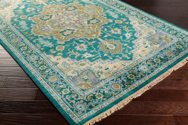 Surya Zeus 10' X 14' Luxurious Handmade Wool Rug - Classic Style, Durable Comfort, Perfect For Any Room! Deep Teal Nz Wool Zeu7822-5686