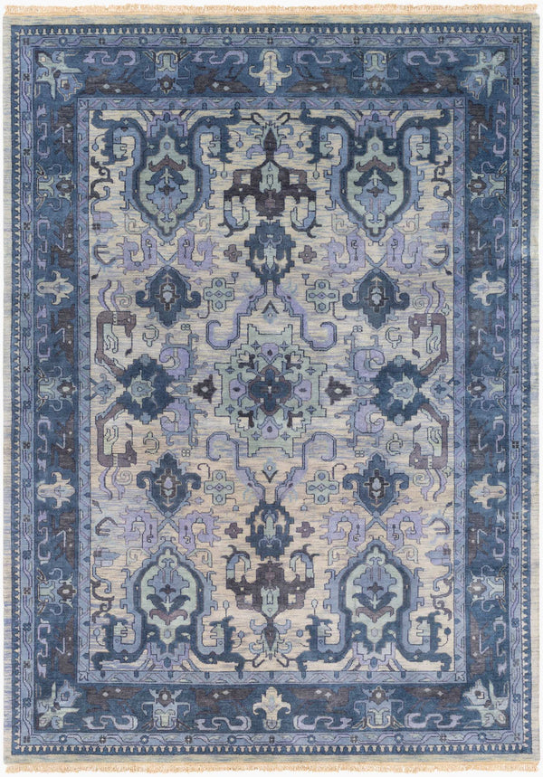 Surya Zeus 10' X 14' Luxurious Handmade Wool Rug - Classic Style, Durable Comfort, Perfect For Any Room! Denim Nz Wool Zeu7828-811