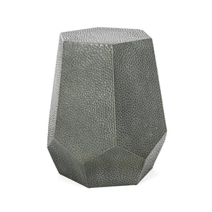 English Elm Christopher Knight Home® - METAL Modern Hammered Iron Geometric Side Table — Sleek Brushed Finish, Sturdy 80 lb Capacity Antique Silver 72228.00