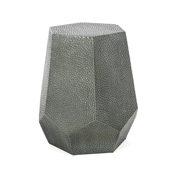 English Elm Christopher Knight Home® - METAL Modern Hammered Iron Geometric Side Table — Sleek Brushed Finish, Sturdy 80 lb Capacity Antique Silver 72228.00