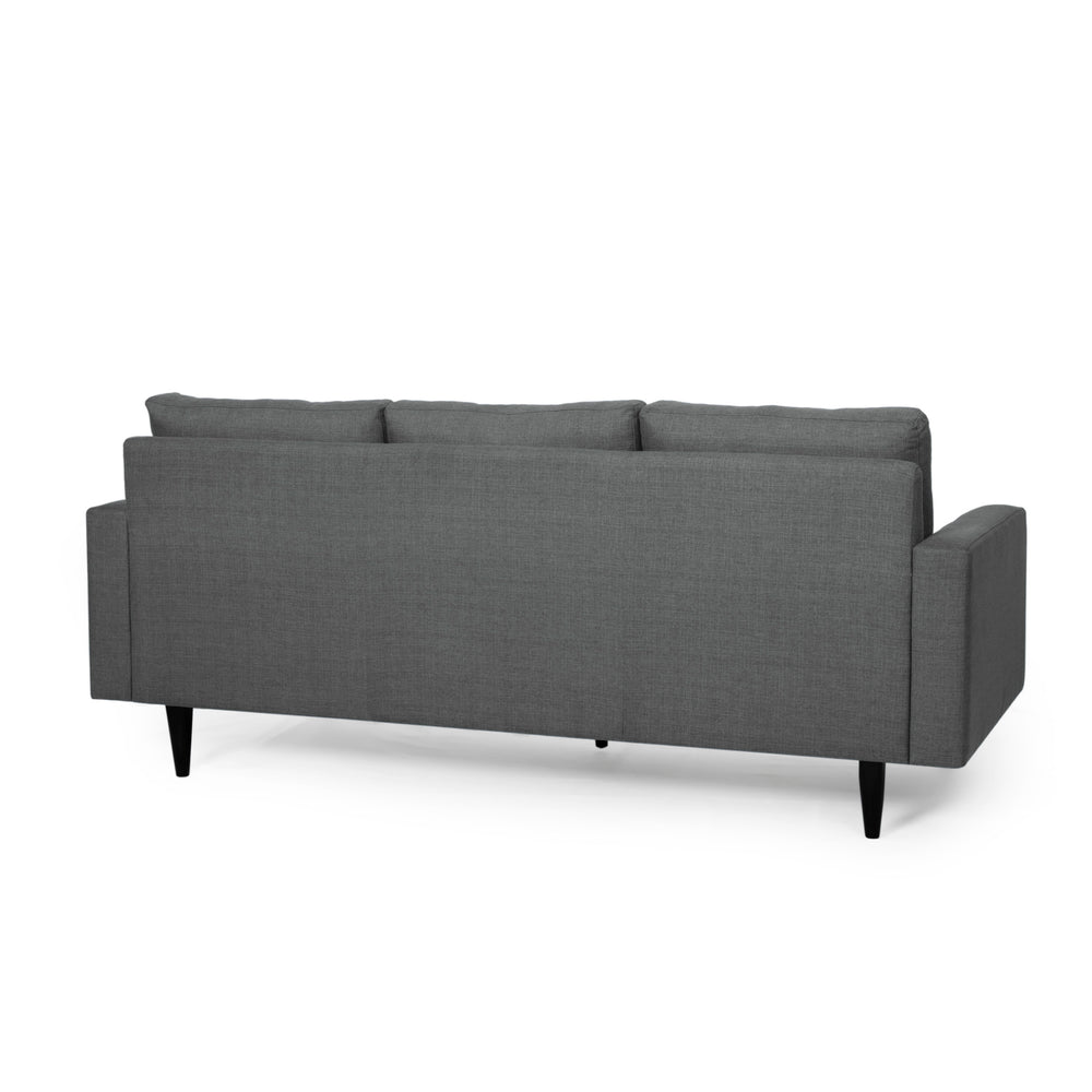 English Elm Christopher Knight Home® - 3-Seater Modern Fabric Sofa - Dark Grey, Elegant Button-Tufted Design, Durable & Stylish For Living Spaces 66890.00A_66890.00B