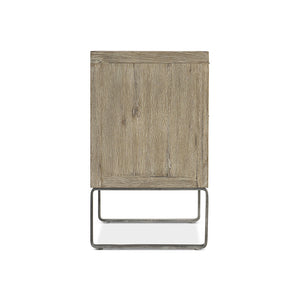 Bernhardt Bernhardt Tribeca Nightstand Aurum Oak With Textured Steel Sled Base, Soft-Close Drawers & Usb Charging 333229